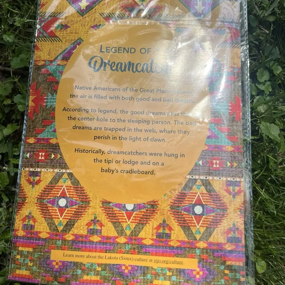 St. Joseph's Indian School Dream Catcher Peace Sign Lakota Sioux Legend Card
